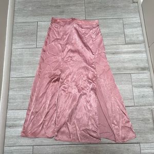 Topshop pink slit skirt